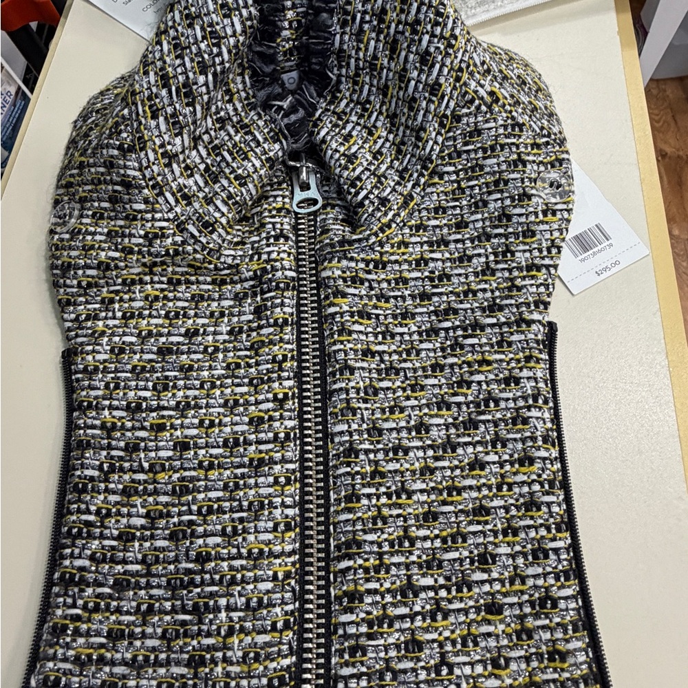 Veronica Beard Black and Yellow Tweed dickey
